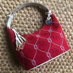 New: Dooney & Bourke Y2k Small Hobo Bag. White Leather.